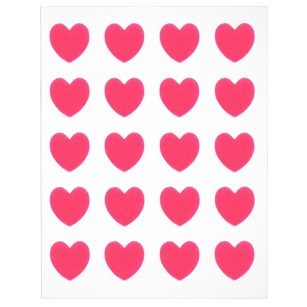 Colorful Heart Shaped Acne Pimple Patch Spot Treatment Patches for Face 12mmx6