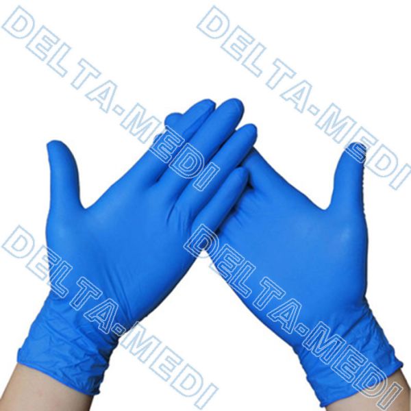 White Non Sterile Powdered Nitrile Examination Gloves