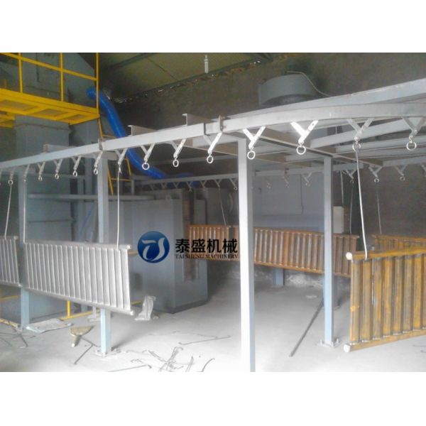 Carbon Steel Hanger Type Shot Blasting Machine , 60kw Abrasive Blasting Equipment 