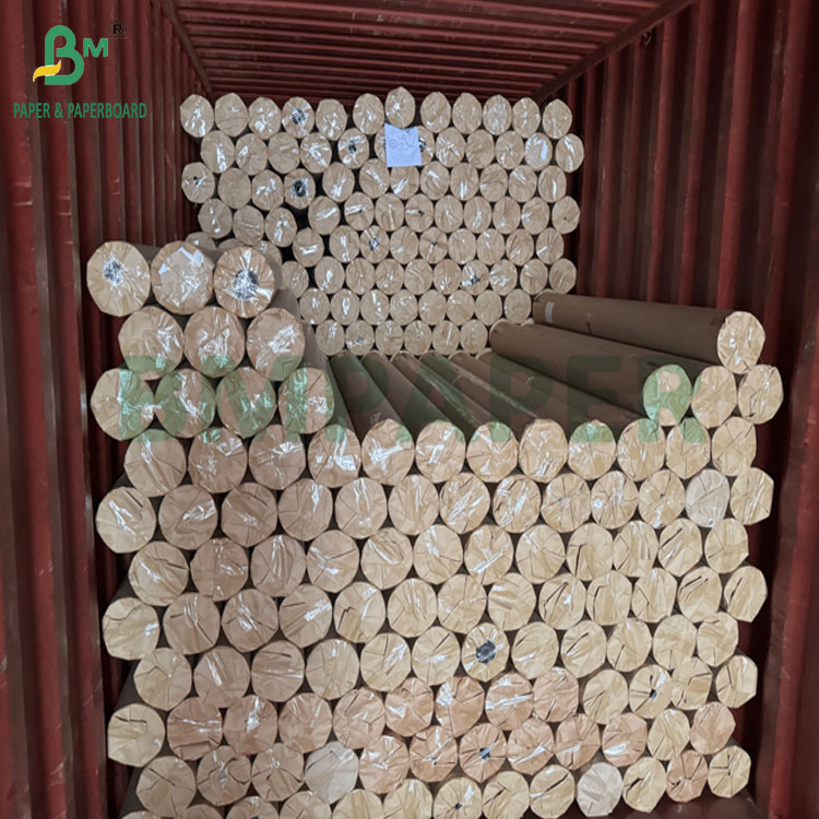 75gsm 80gsm 72inch 74inch Perforated Underlayer Brown Paper Roll For Garment