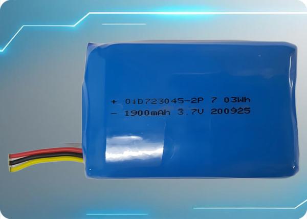 OiD723045C-2P-1980 3,7V 1980mAh 2C décharge 300 cycles batterie au lithium polymère