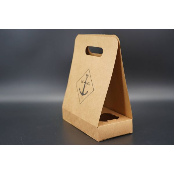 New Design Disposable 4 Cup Carrier Take Away Cardboard Paper Cup Holders With Custom Print