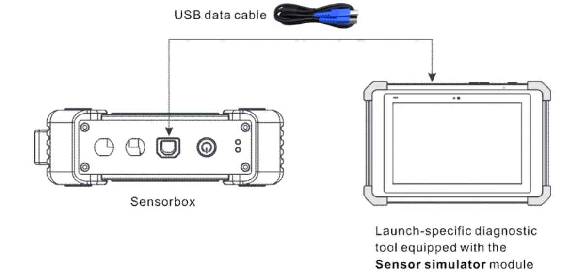 Запуск X431 S-2 Sensorbox USB Oscilloscope 2 каналы портативный сенсорный симулятор и тестер