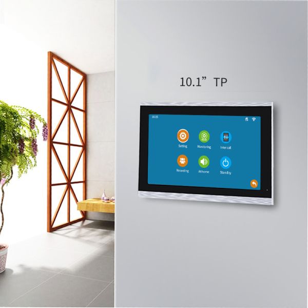 2.4 Ghz Wireless Wifi Video Door Phone Tuya App 10.1 Inch Touch Indoor Display