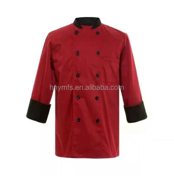 Factory Supply OEM Water-proof Anti-oil Unisex Restaurant Uniforms Chef Jacket