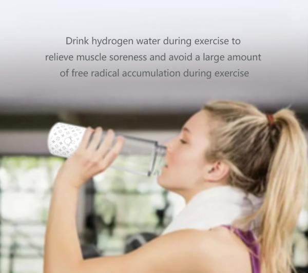 Reduce Fatigue 310ml Portable Hydrogen Water Generator Bottle Battery Powered