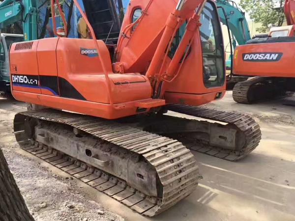 0.58m³ Bucket 15 Ton Used Doosan Excavator DH150LC-7 5.883L Displacement