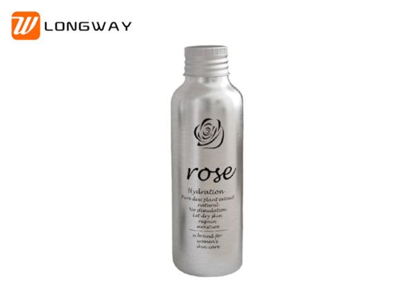 Small Matte Silver Plastic Cosmetic Bottles With Aluminum Cap OEM Acceptable
