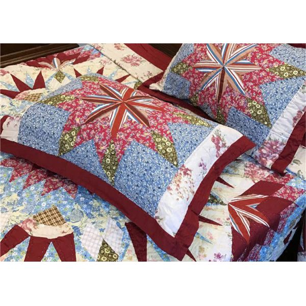 Wonderful Handmade Twin Size Bedding Sets 4 Pcs 100% Cotton Geometric Design