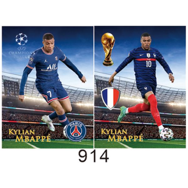 12x16 inches Football Soccer player 3D lenticular poster for Living room Kids room decoration pictures