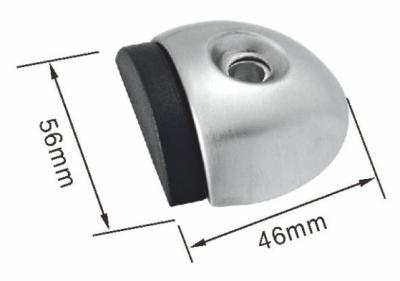 Half Pot Type Stainless Steel Interior Door Stops With Rubber Striker Insert