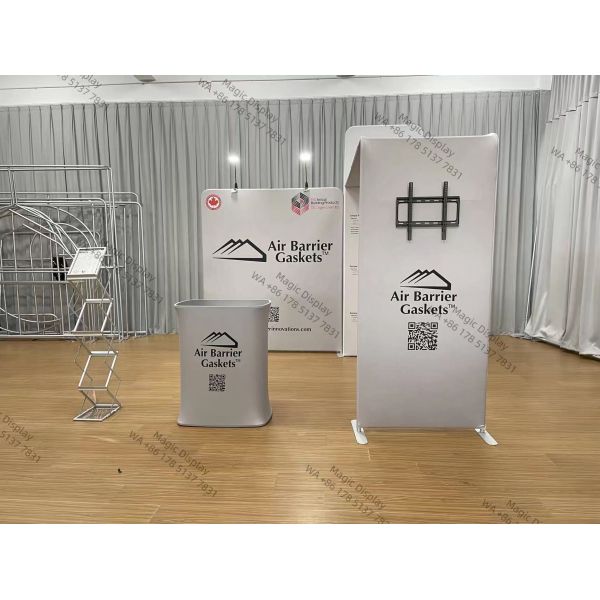 Custom 10x10ft Fast Build Portable Trade Show Booth Fabric Display Stand With Aluminum Pipe Frame