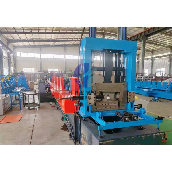 Full Automatic CZ Purlin Roll Forming Machine With Hydraulic Cutting And PLC Control System