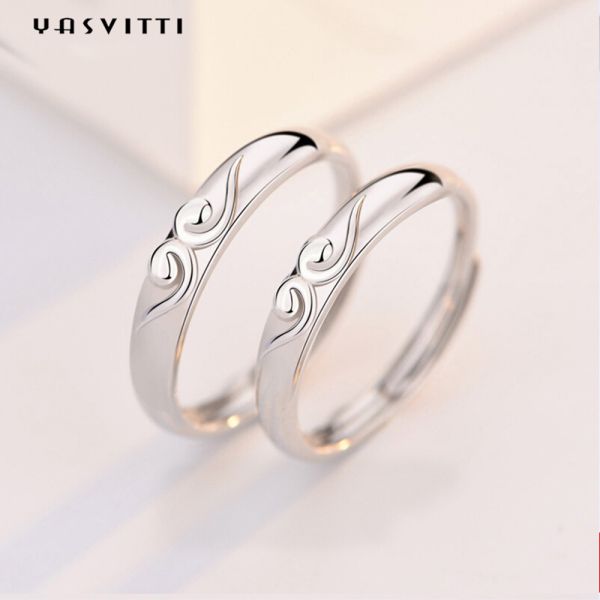 925 серебряных позолоченных пар звенит кольца серебра годовщины свадьбы захвата