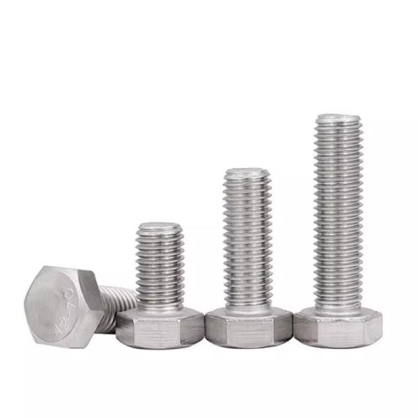 Parafusos hexadecimais de aço inoxidável hexágono completo ou meio parafusos roscados parafusos hexadecimais pesados parafusos de cabeça DIN933 ISO4017
