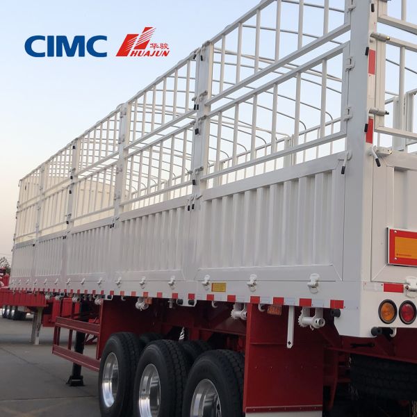 CIMC HUAJUN 60 Ton High Side Board Fence Semi Transport Trailer with CE Certification