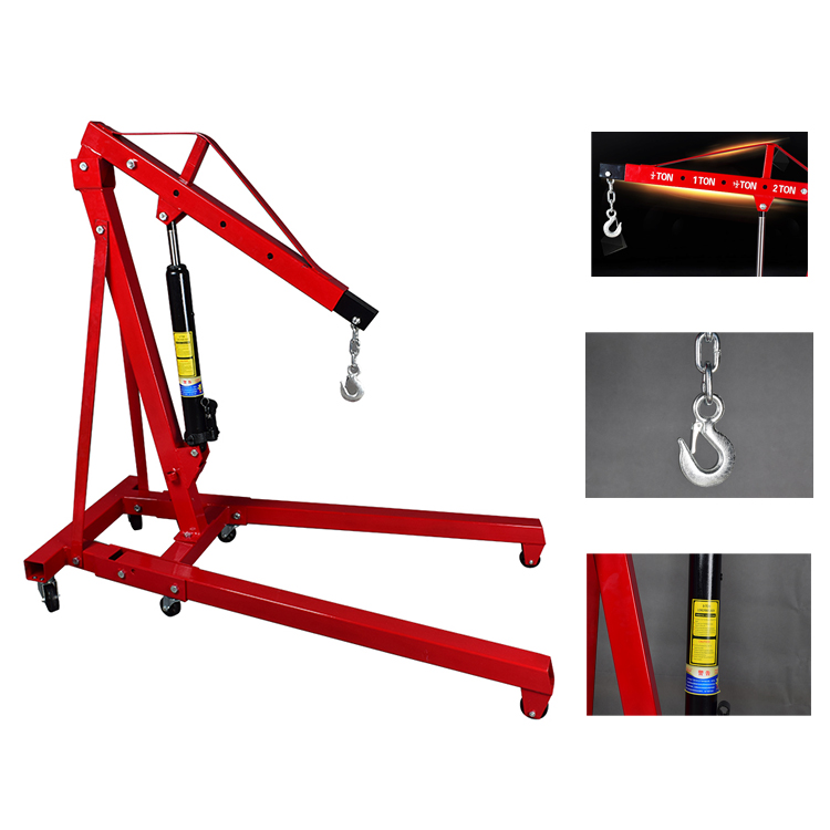 Гидравлический кран двигателя 2 тонн складной, кран с поднимающейся укосиной двигателя автомобиля 230cm