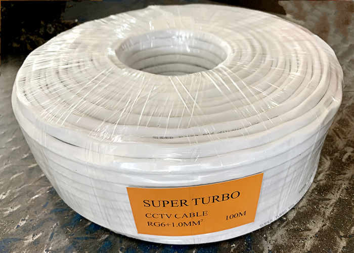 Супер кабель CCTV Turbo RG59 RG59U 2C CCA оптовый с сиамским коаксиальным кабелем 0.75/1.0MM2