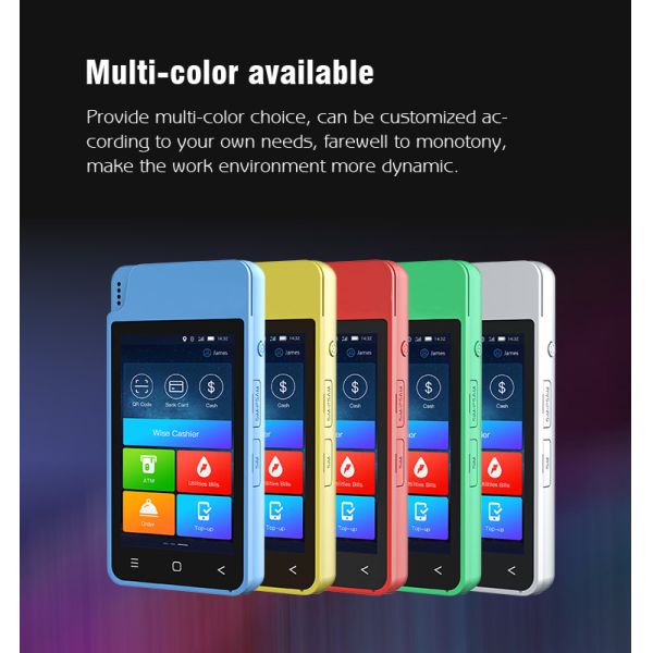 4 терминал POS дисплея EMV дюйма, Handheld терминального андроида оплаты EMV умное портативное