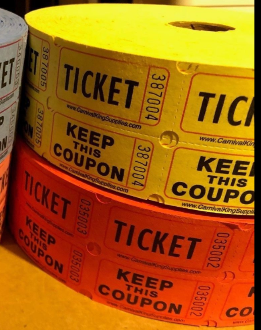 Blue Red Printed Thermal Ticket Party Department Admission Anti Ultraviolet