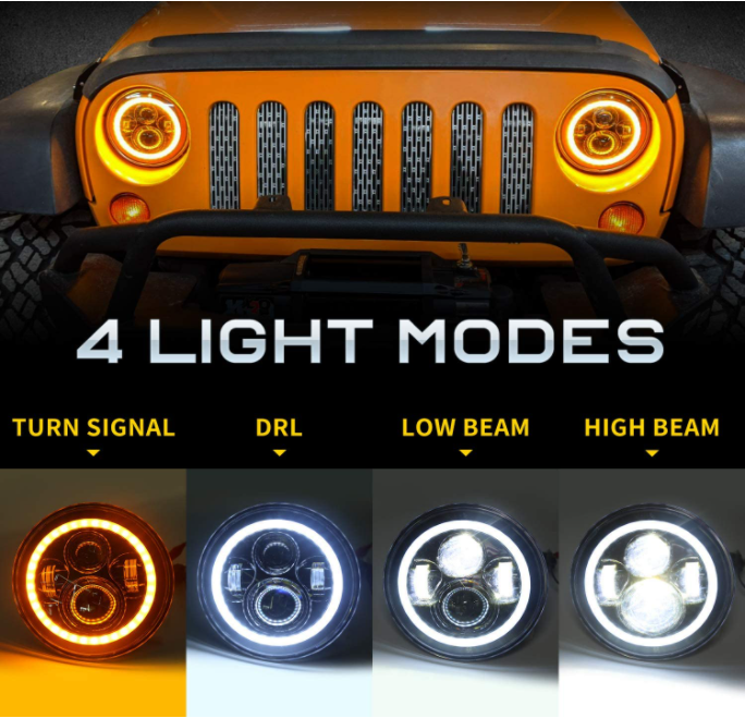 Auto Car Parts Auto Lighting System 12 Volt Cars Led Lens Fog Light Driving Lights Compatible with Jeep Wrangler