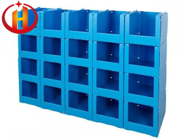 Blue Stackable Strong Polypropylene Corrugated Plastic Bin Fireproof