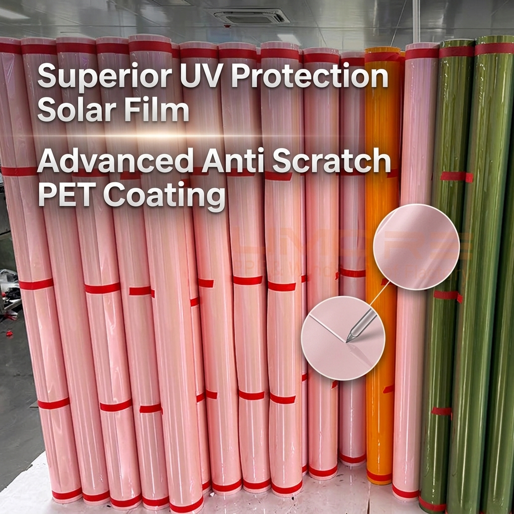 Sunroof PET Car Tint Film Solar Window Film Anti Scratch UV Proof Window