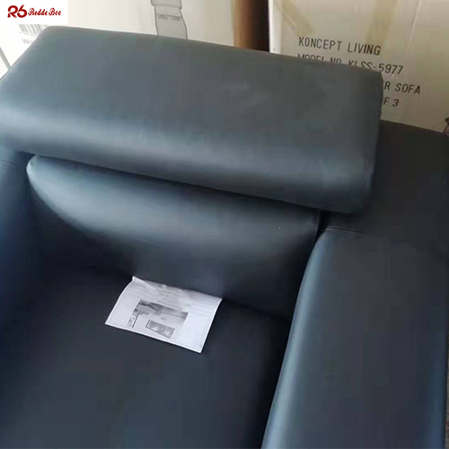 Oversized Burgundy Leather Couch Sofa Anti Deformation 350kg