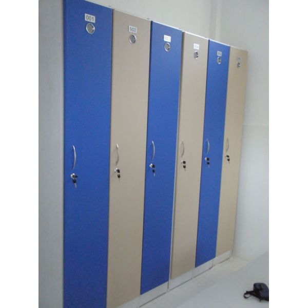 Four Tier Keyless Commercial Storage Lockers , Plastic Sports Locker For Public