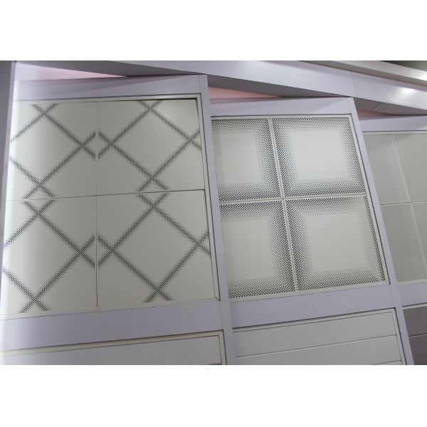 Suspended Acoustic Ceiling Tiles , Perforation Electrolytically Galvanized Sheet Steel