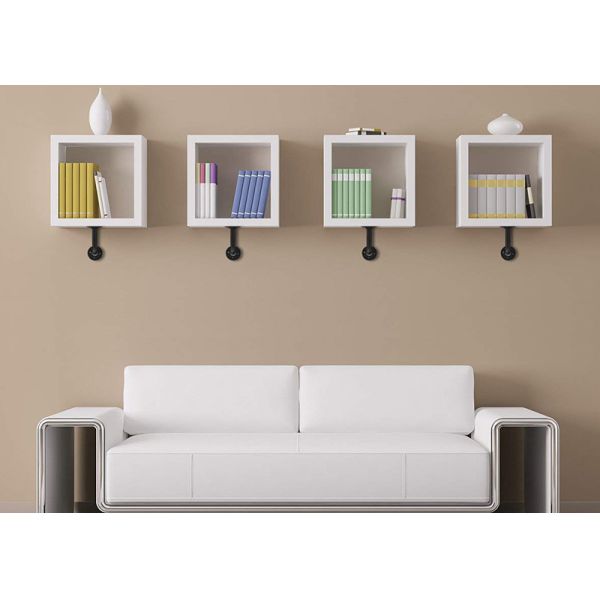 Black Finished Industrial Pipe Toilet Paper Holder Robe Hook Electroplated