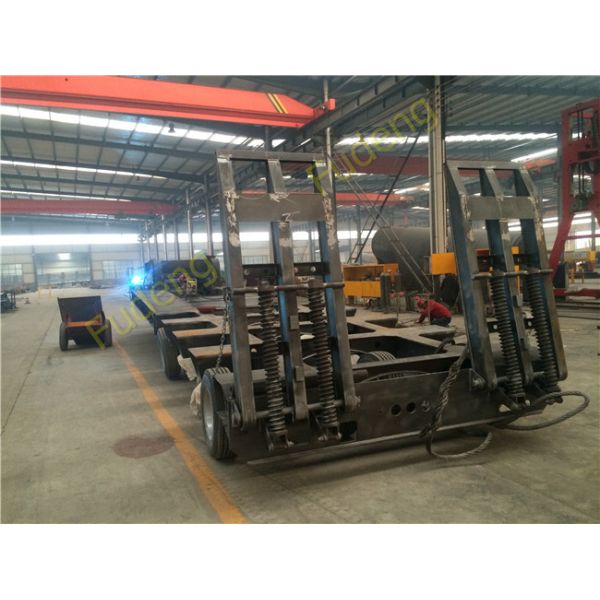 Heavy hydraulic low bed semi truck trailer low loader 80 ton capacity
