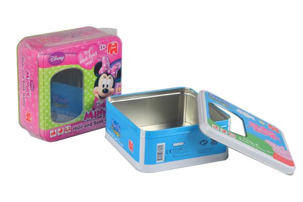 Impressão do quadrado CMYK da lata do produto comestível do cartucho da lata do alimento da janela do ANIMAL DE ESTIMAÇÃO