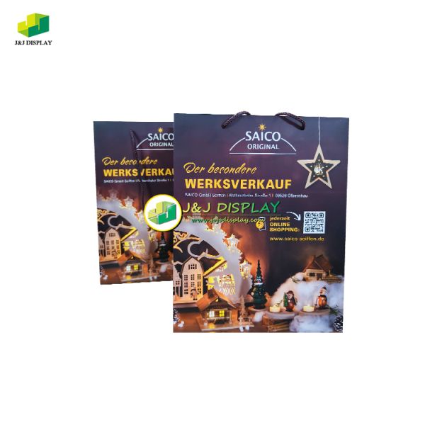 Cardboard Paper Shopping Hand Bag Custom Print Gift Packaging