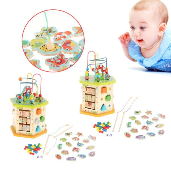 Большие игрушки куба деятельности, Montessori соответствуя штабелирующ Pentatonic письмо рояля уча для девушек мальчиков младенца детей Нового Года младенческих Куб деятельности при Montessori большой деревянный для младенца младенца детей Нового Года