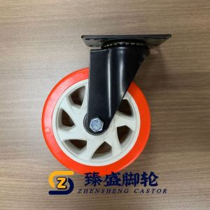 125mm Trolley Castor Wheels OEM 5 Caster Wheels With Brakes Double Ball Bearings