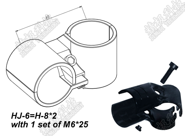 Thickness 23mm Metal Pipe Joints Flexible Tubing fitting For Dia 28mm Pipe HJ-6