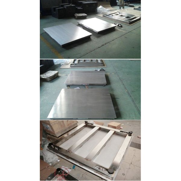 Battery Power Floor Weighing Scales Tcs Electronic 1000 Kg Stainless Steel