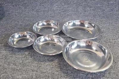 10.5cm 304 Stainless Steel Snack Plate Natural Color Round Dessert Dishes
