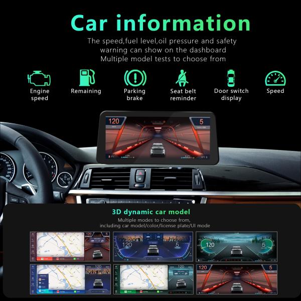 12.3inch Android 13 Qualcomm 680 8 Core Car Multimedia Player For BMW Series GPS Stereo With 3D UI Dual System