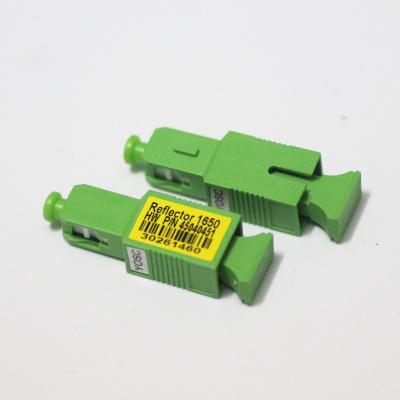 OTDR Fiber Optic FBG Reflector / Green Housing Optical Reflector Low Insertion Loss