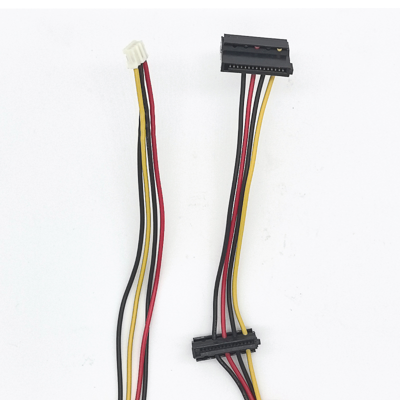 50CM PH2.0 4-Pin to 2 IDE SATA 15-Pin HDD Power Adapter Cable for Computer