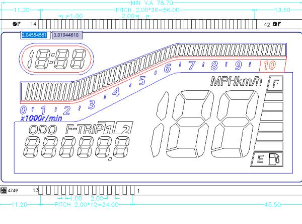 Custom Segment LCD Display for Motorcycle Speedometer | OEM ODM Monochrome Segment Display