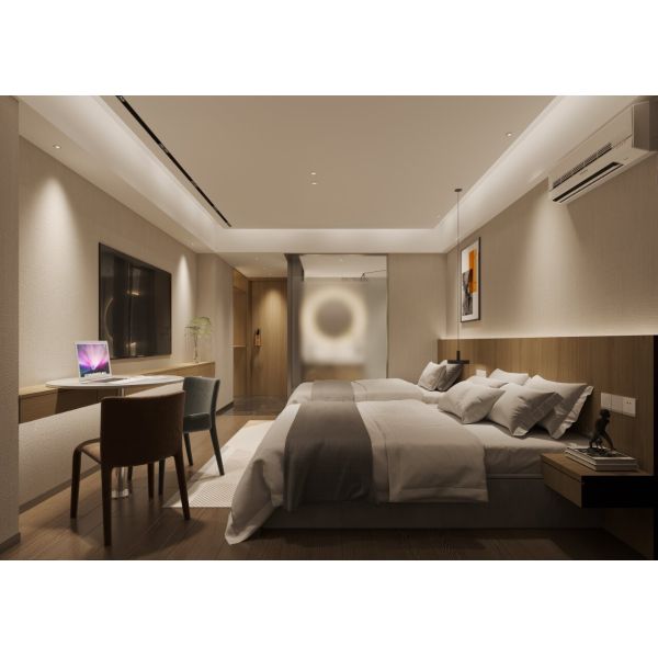 International Hotel Bedroom Furniture Wood Finish Customization Project