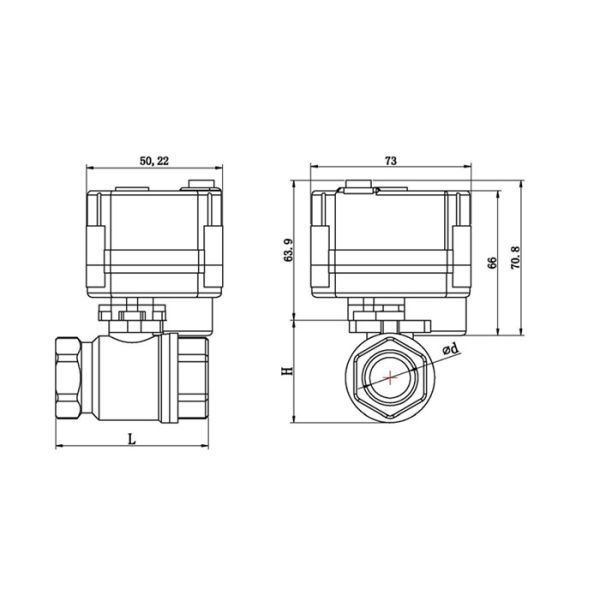 Baseboard Radiant Heating Brass Zone Heating Valves 2.5 NM Torque DN8