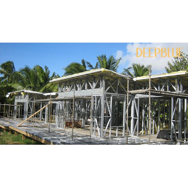 Бунгало офиса Prefab самонаводит светлый материал железного каркаса датчика энергосберегающий