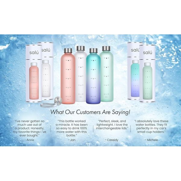 Stylish Gradient Outdoor Large Capacity Sports Frosted Plastic Water Bottle 1 Litre 1000ml Drink Bottle Bpa Free Safe With Copper Lid