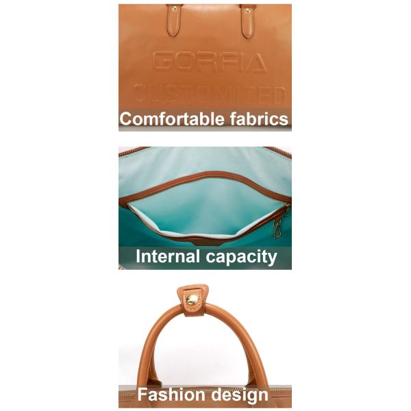 Vegan багажа путешествовать большой емкости логотип сумок Duffle Unisex кожаный подгонянный