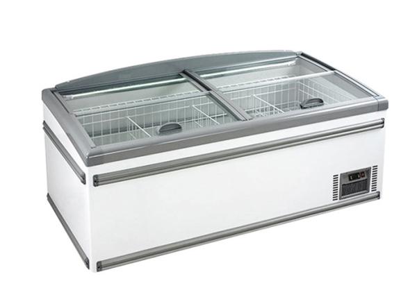 Commercial Glass Combine Island Freezer R290 High Efficiency