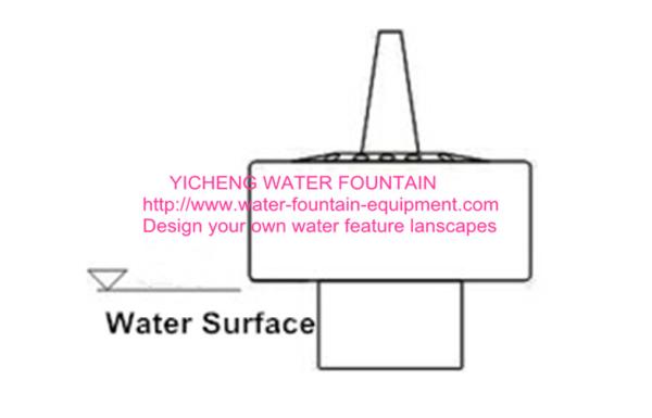 CE Fountain Spray Heads With Base Fixed Blossom , Garden Fountain  Nozzle
